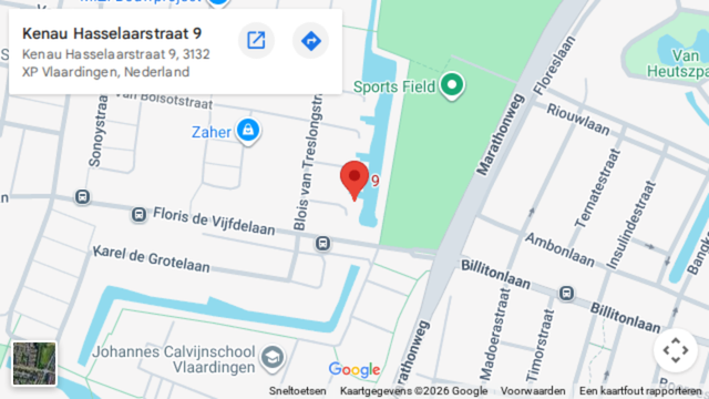 Locatie van Klusbedrijf Biever op de kaart: Kenau Hasselaarstraat 9 in Vlaardingen